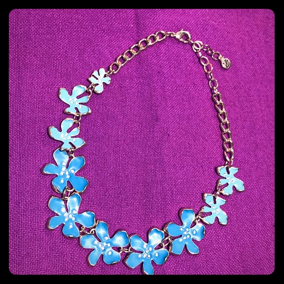 Vera Bradley Jewelry - Vera Bradley Blue Floral Necklace